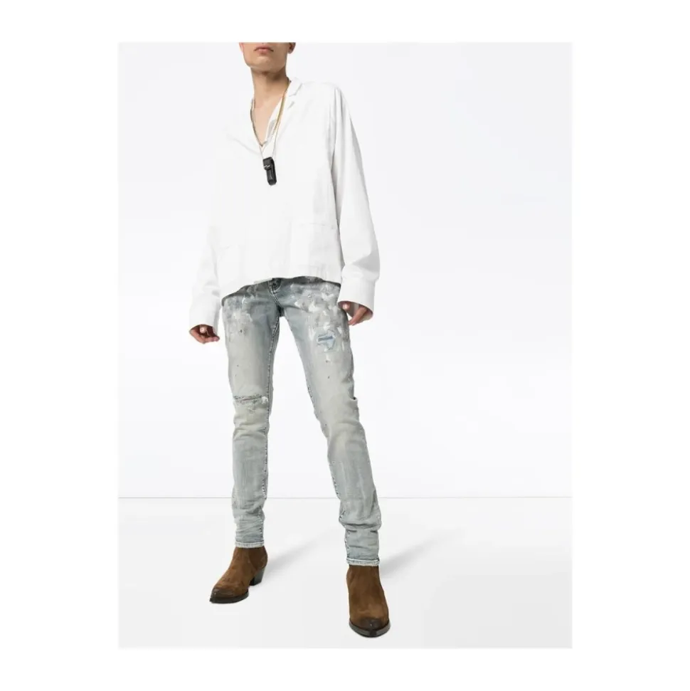 Hvitmalt Slim Fit Jeans