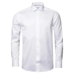 Hvit Twill Skjorte Slim Fit