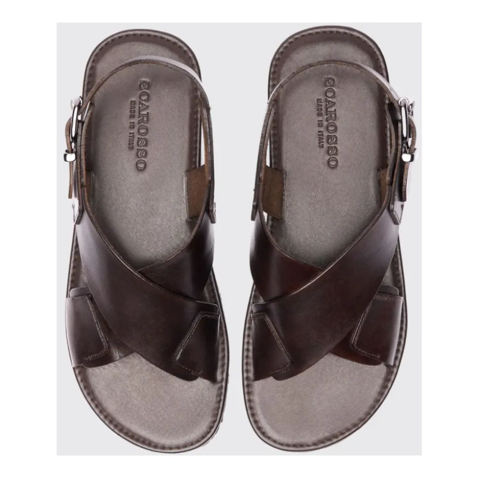 Italienske skinn sandaler