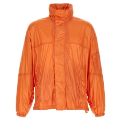 Jakke i skinnende nylon