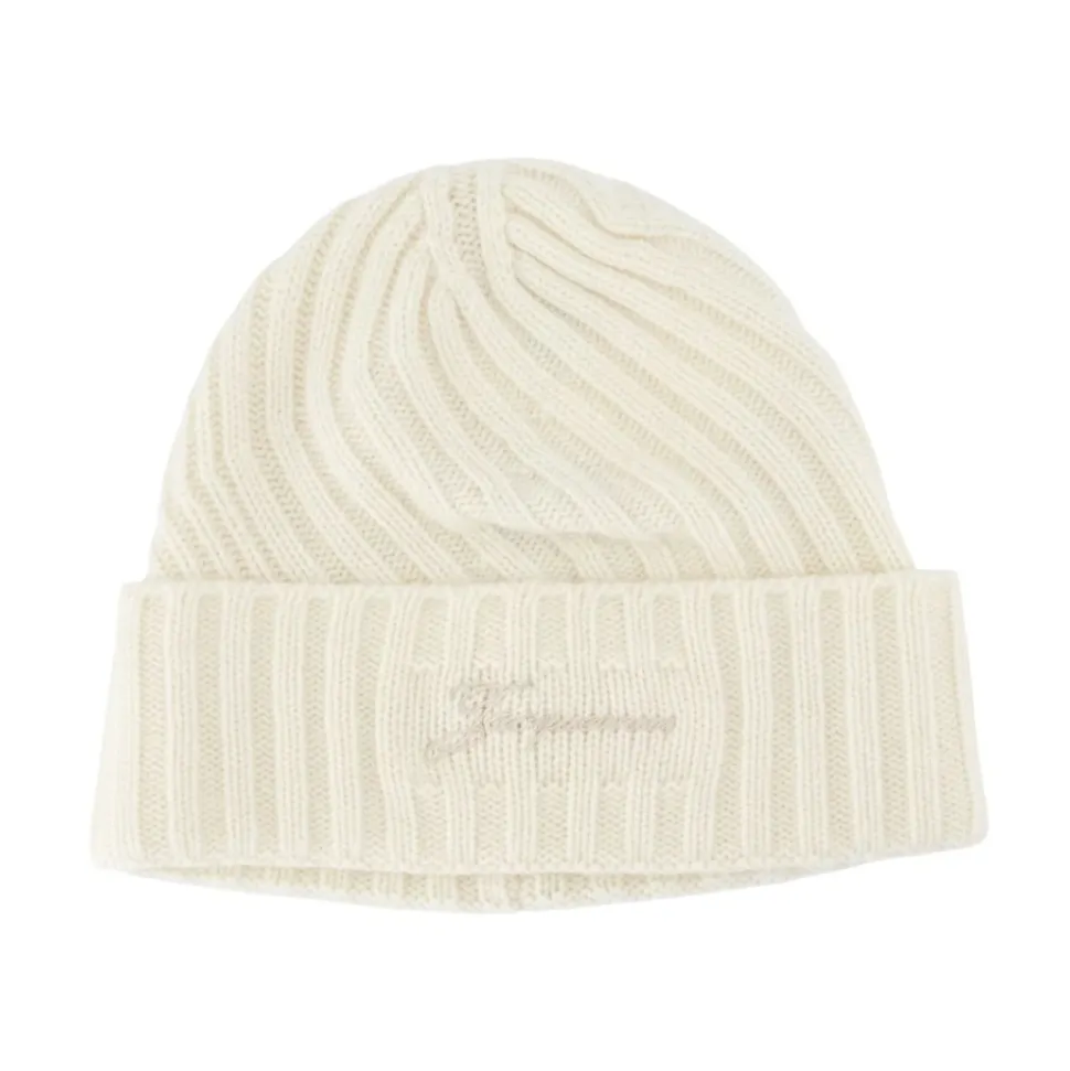 Kashmir Hvit Beanie Lue