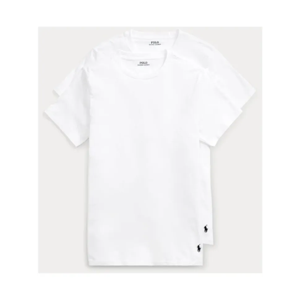 Klassisk Crewneck T-skjorte 2-pakning