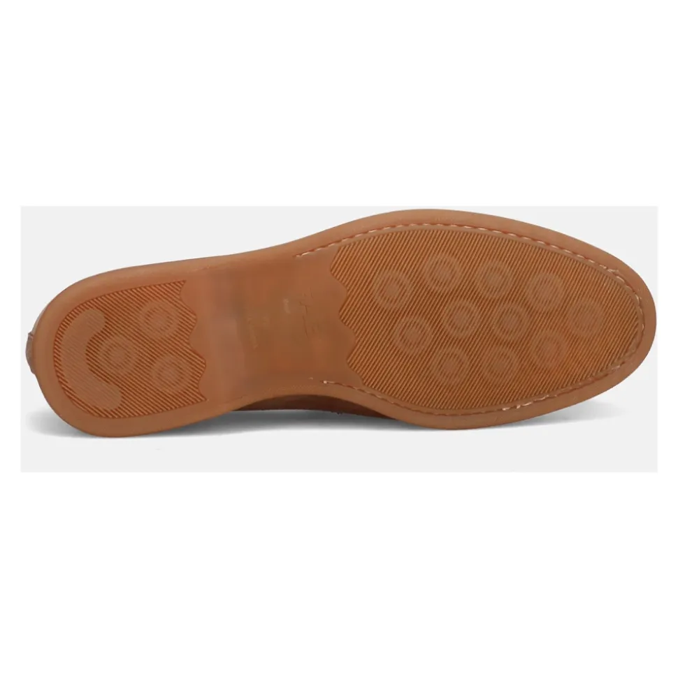 Klassiske beige mokasiner i semsket skinn