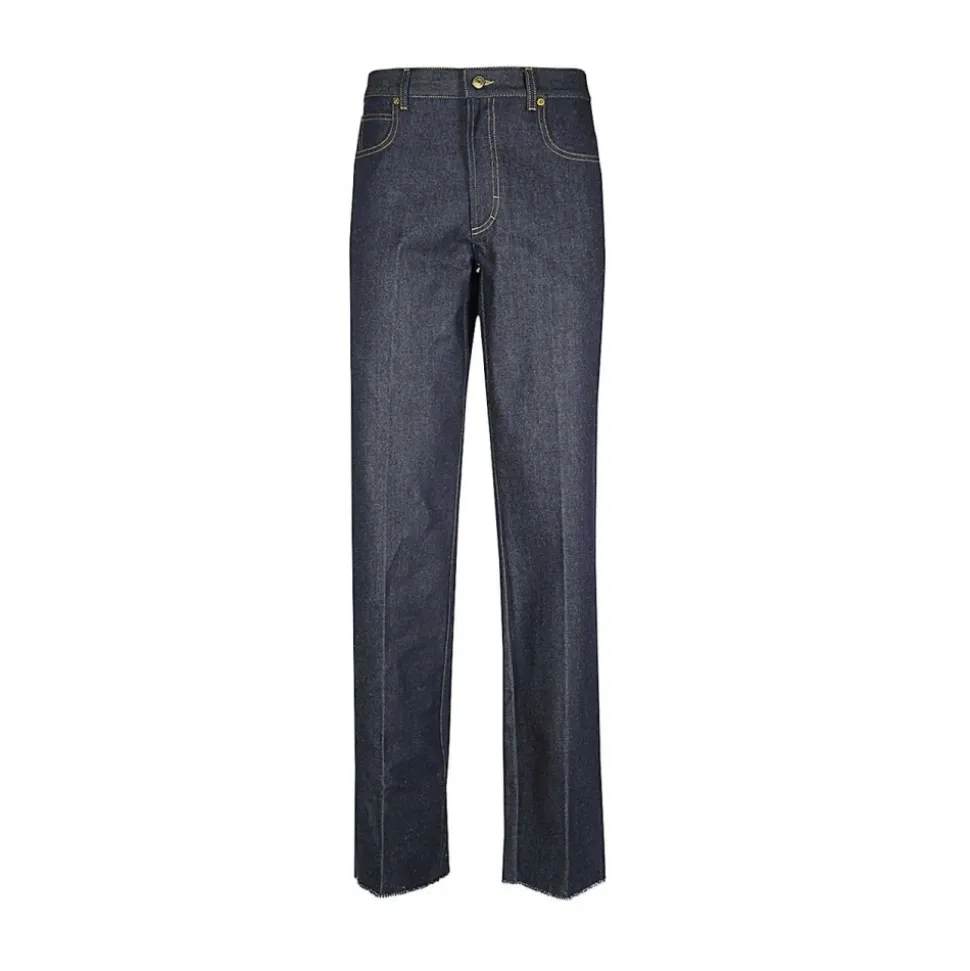 Klassiske denimjeans med kontrastsømmer