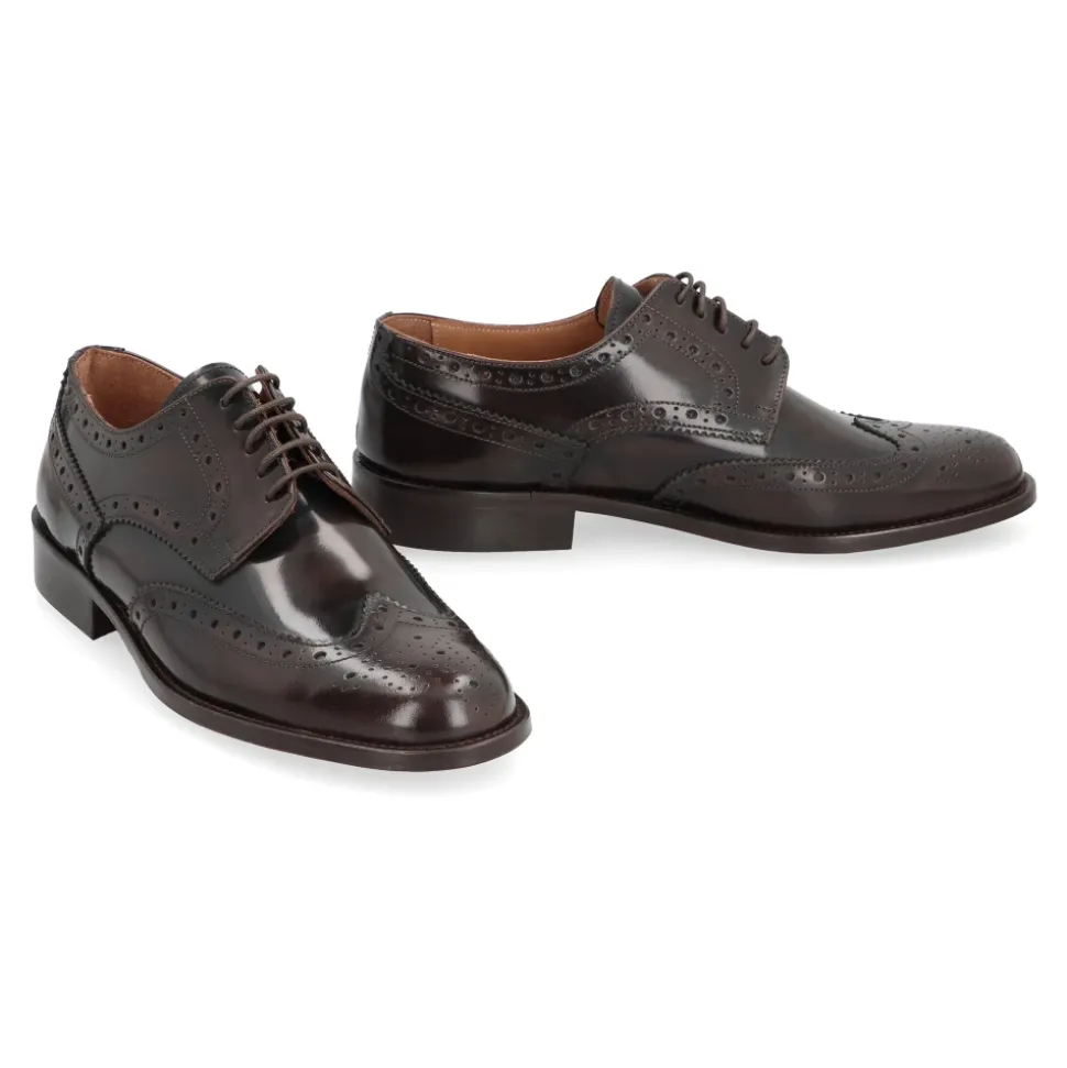 Klassiske Skinnbrogue Snøresko