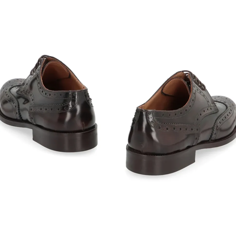 Klassiske Skinnbrogue Snøresko