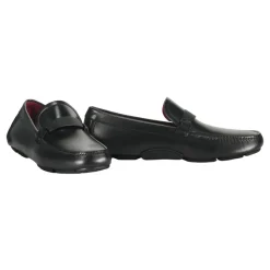 Klassiske skinnloafers med logodetalj