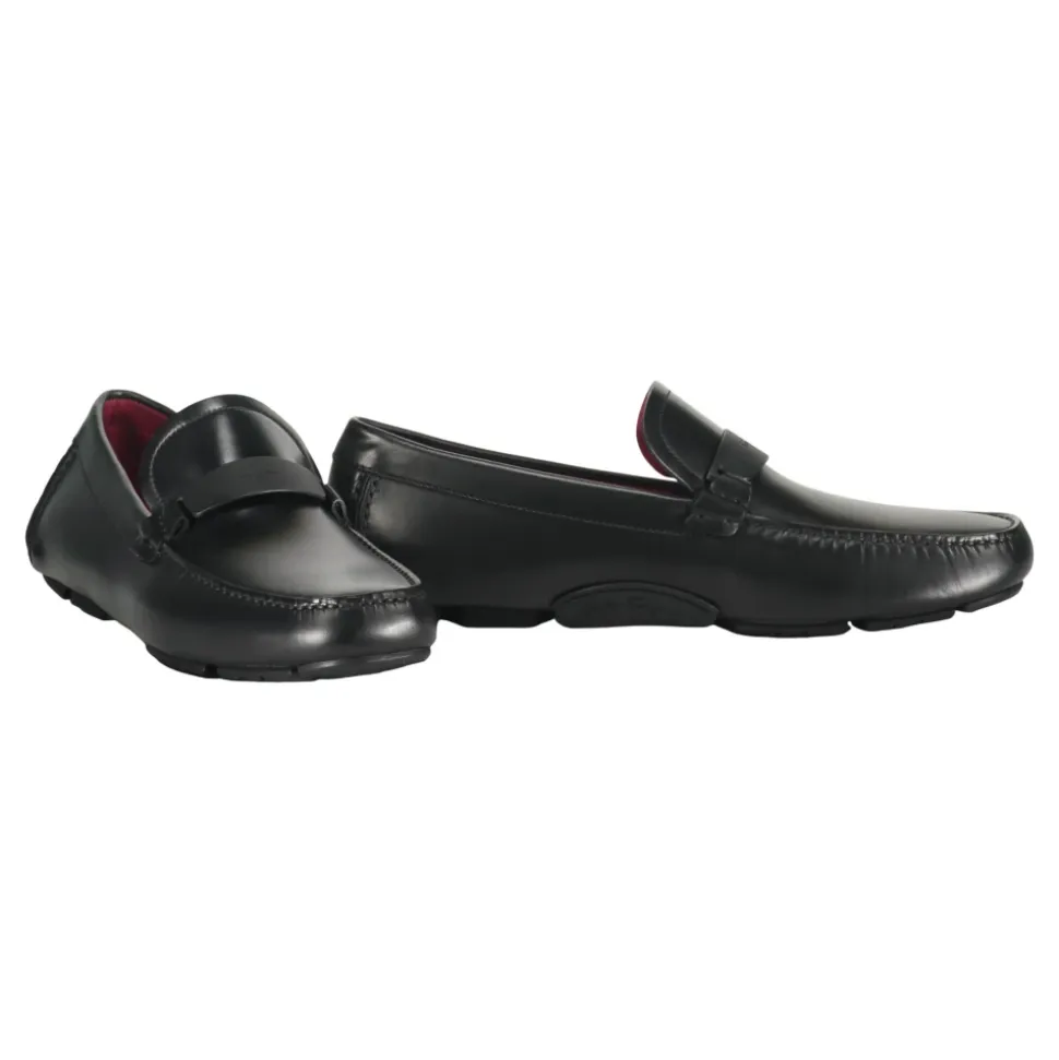 Klassiske skinnloafers med logodetalj