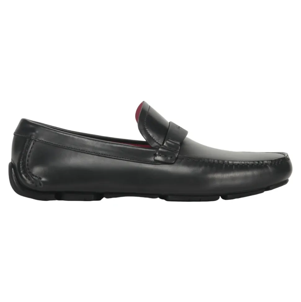Klassiske skinnloafers med logodetalj