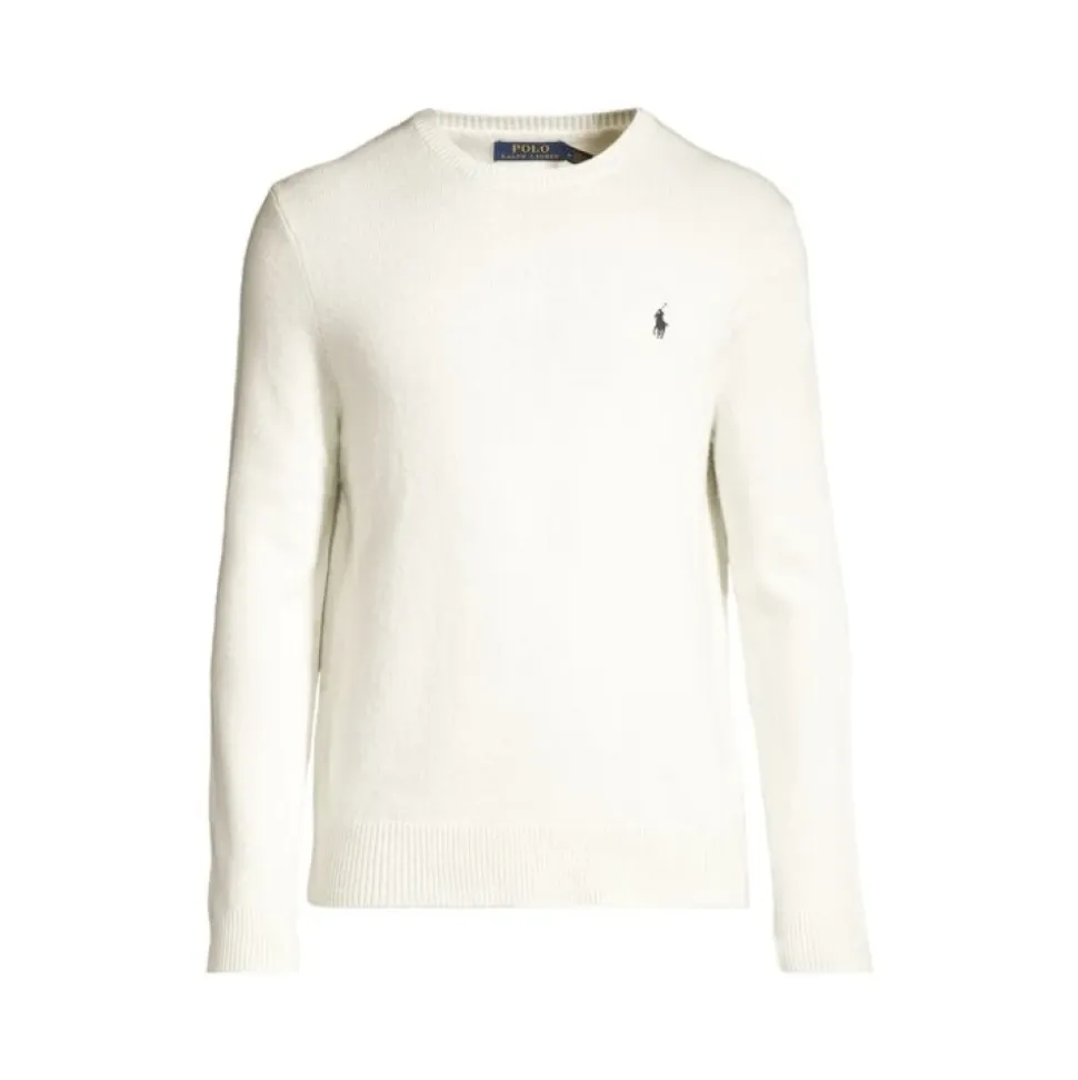 Krem Langarmet Pullover Genser