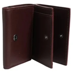 Leather Embossed Logo Trifold Card Holder