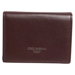 Leather Embossed Logo Trifold Card Holder