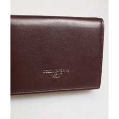Leather Embossed Logo Trifold Card Holder