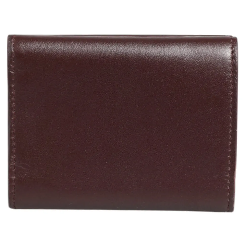 Leather Embossed Logo Trifold Card Holder