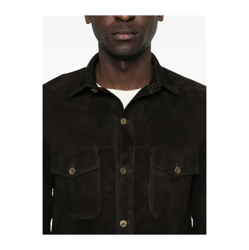 Leather Shirt 26E340 SUEDE So75