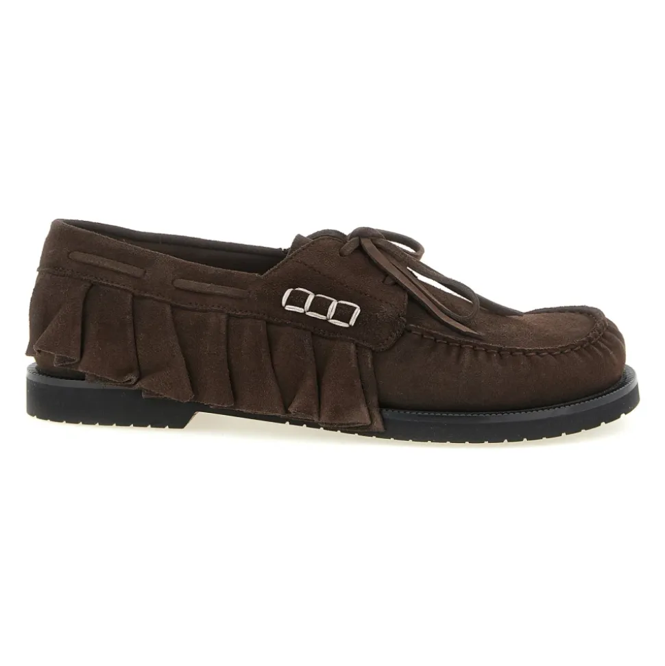 Loafer Ruffle Suede Båtsko