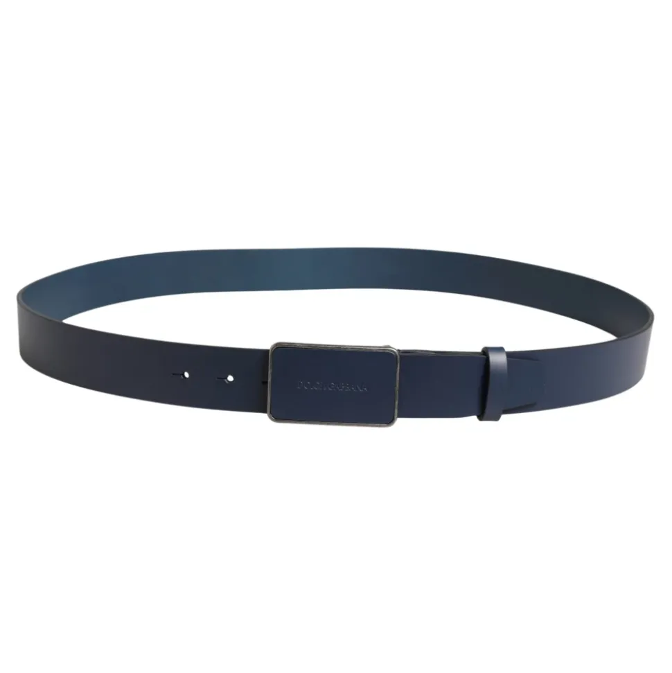 Logo Leather Buckle Belt