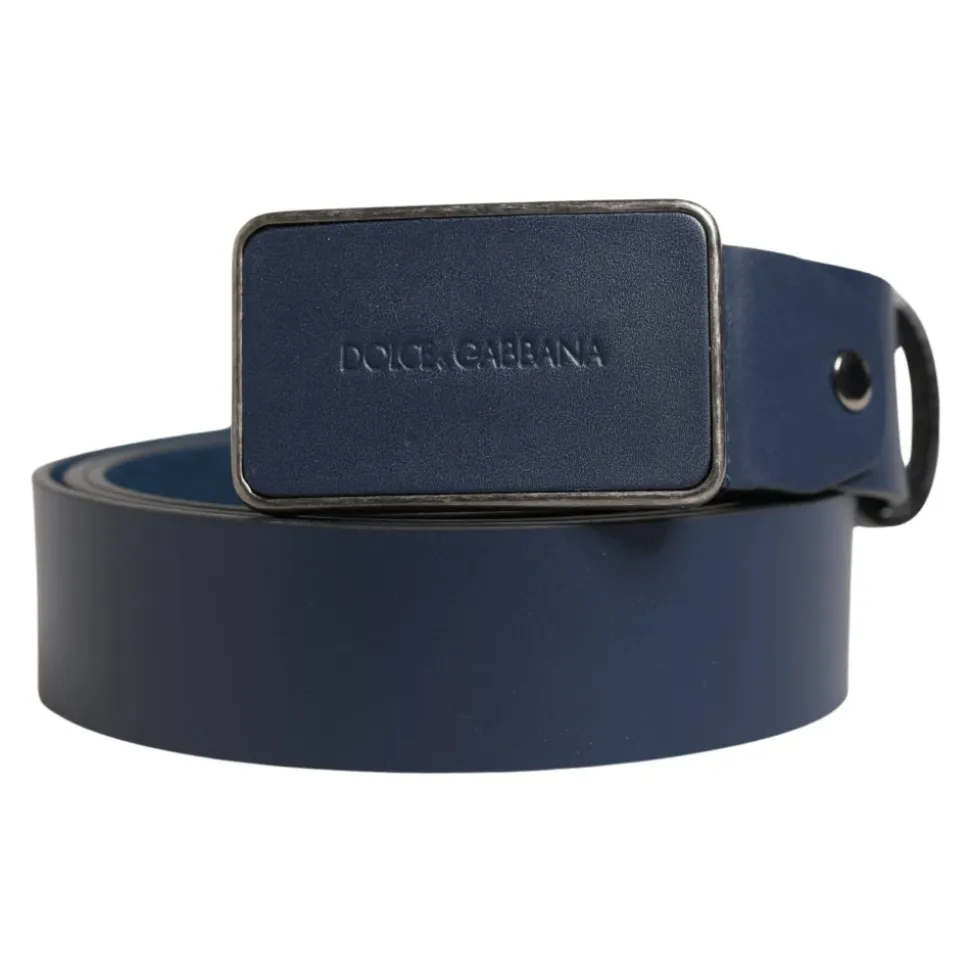 Logo Leather Buckle Belt