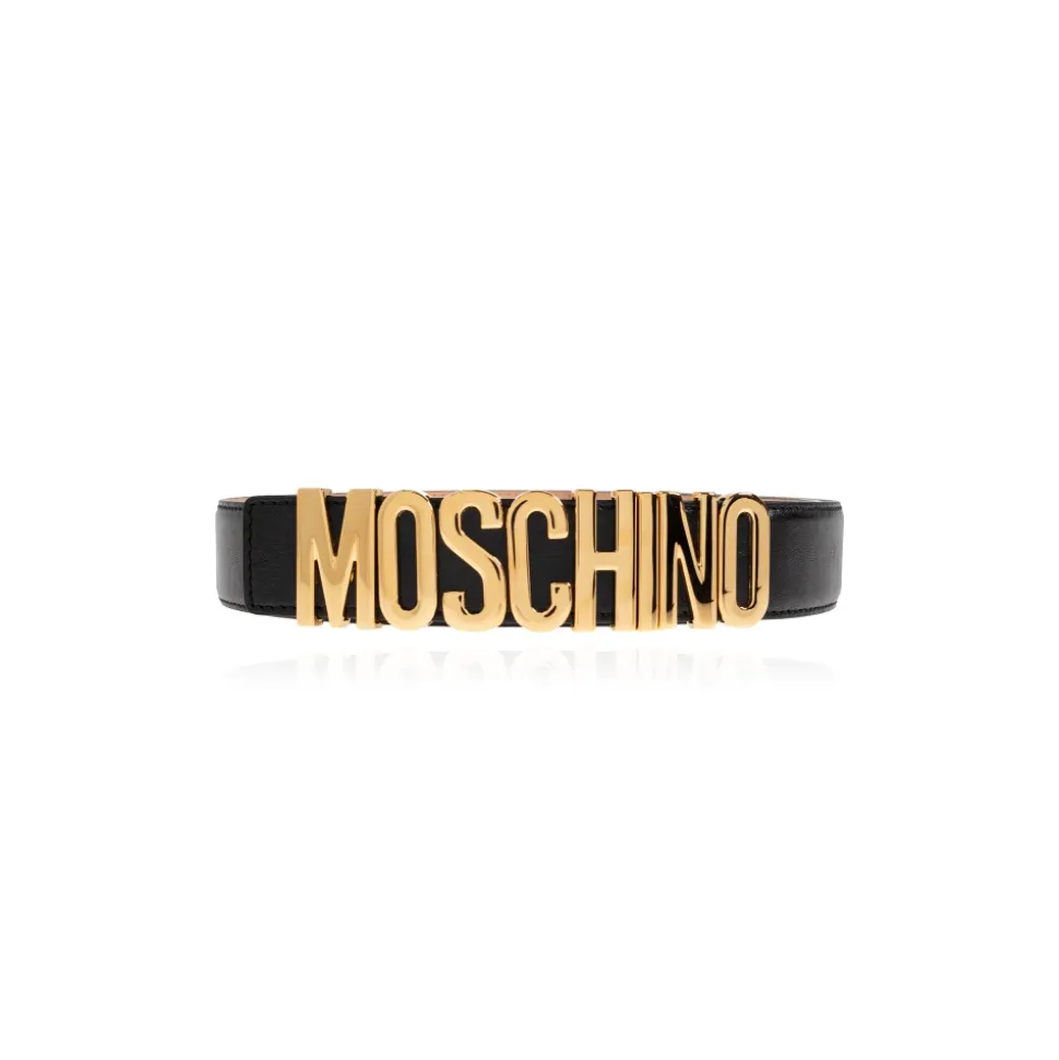 Logo Lettering Calfskin Belt