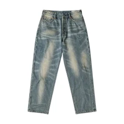7-lommers jeans med måkebroderi