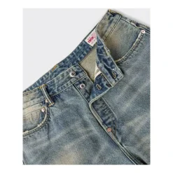 7-lommers jeans med måkebroderi
