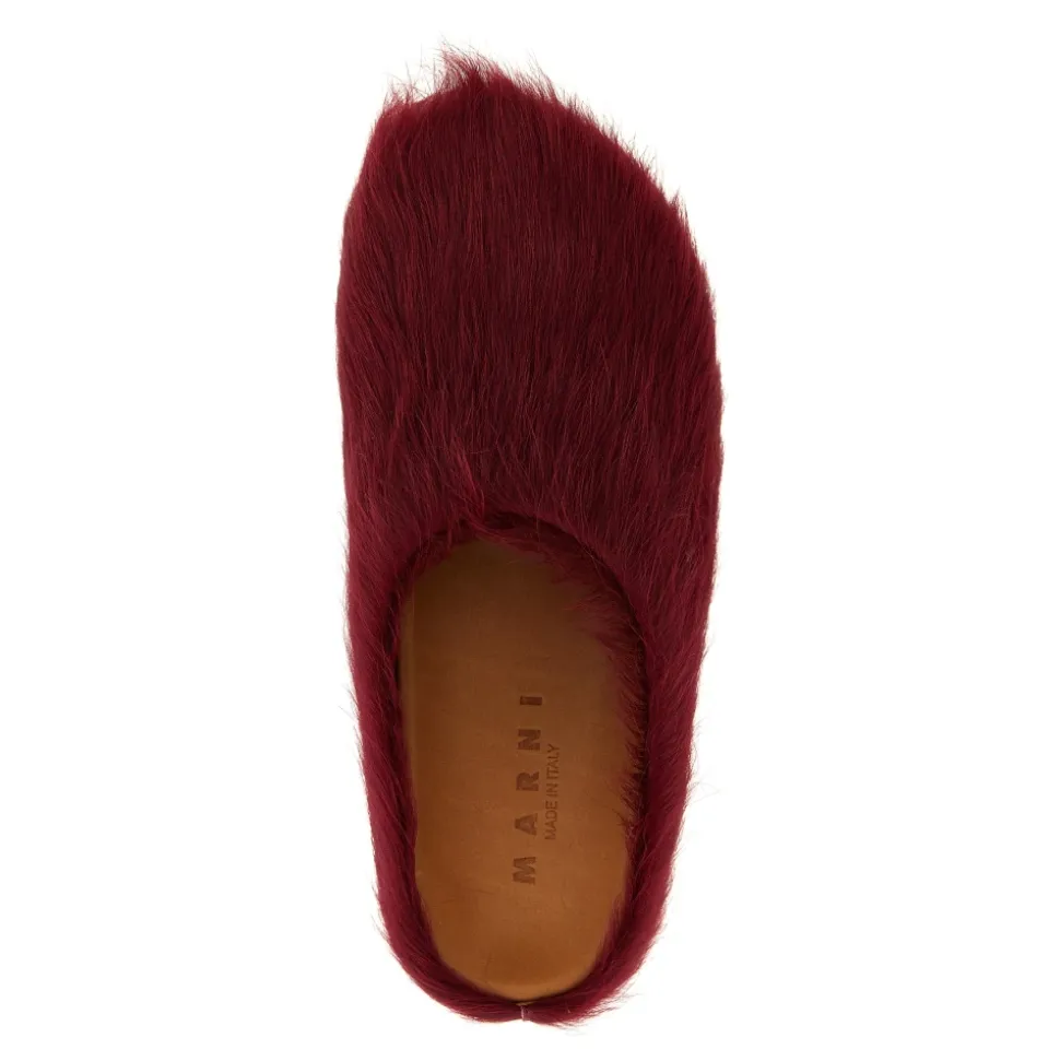 Long Hair Calfskin Fussbett Sabot