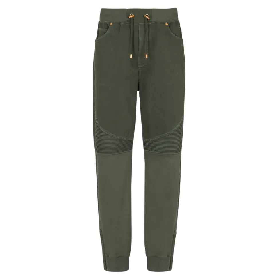 Løstsittende denim og jersey jeans