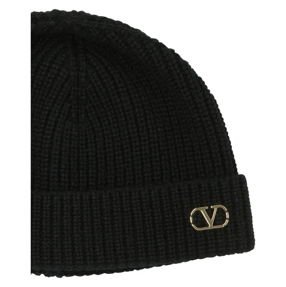 Luksuriøs Cashmere Svart Lue AW25