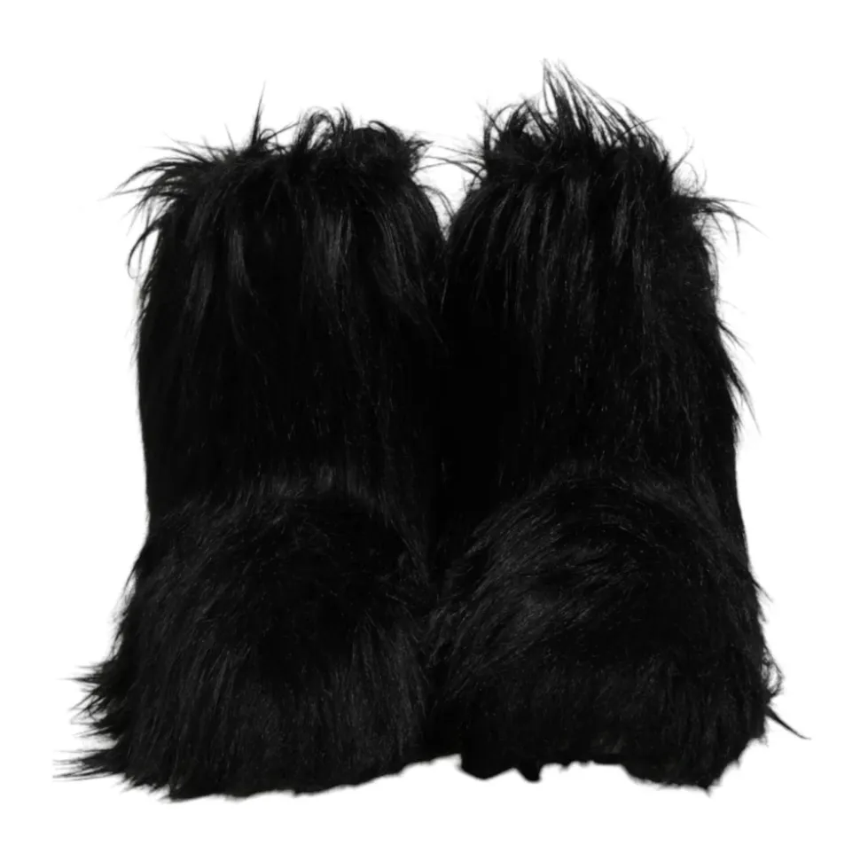 Luksuriøse Faux Fur Mid-Calf Støvler