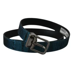 Luksuriøst Jacquardbelte - Blått, 2.5cm Bredde