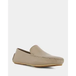 Luksus Beige Skinn Loafers