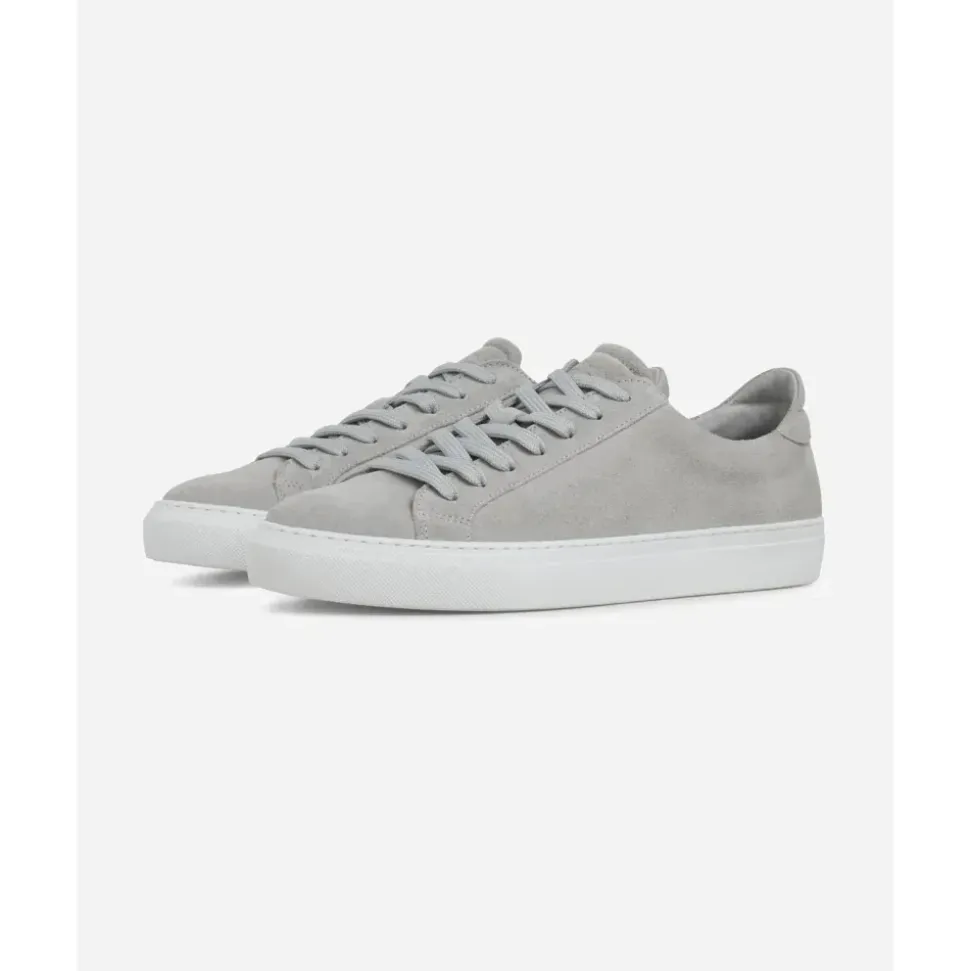Lysegrå Semsket Sneakers