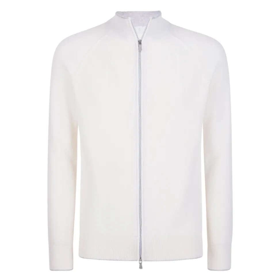 Maglia Full Zip Collo in Piedi