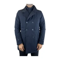 Marineblå Avtagbar Parka Kåpe