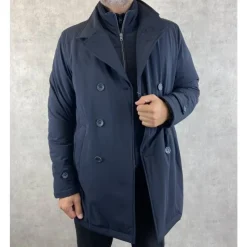 Marineblå Avtagbar Parka Kåpe