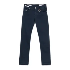 Marineblå Klassisk Knapp Jeans