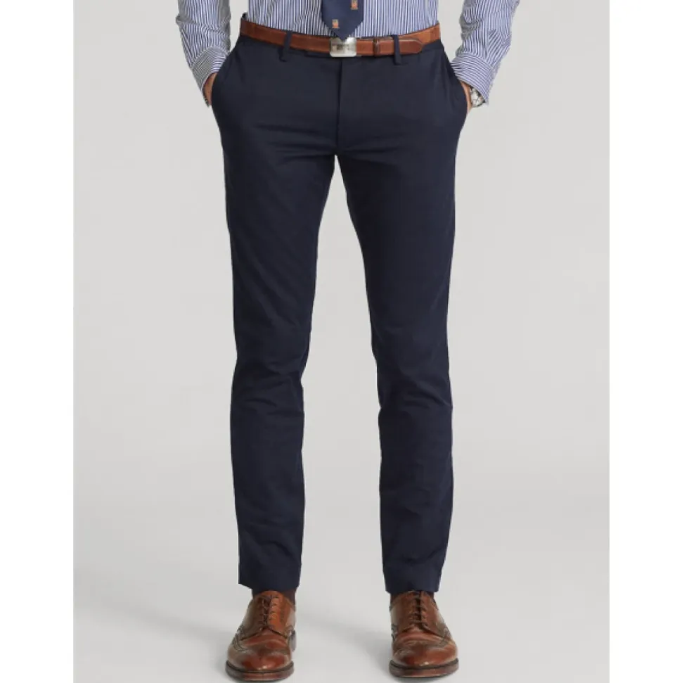 Marineblå Stretch Slim Fit Chino Bukser