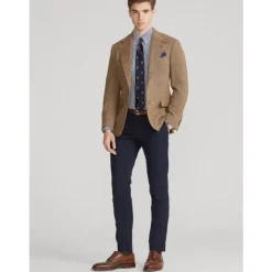 Marineblå Stretch Slim Fit Chino Bukser