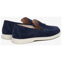 Marineblå Velour Loafers