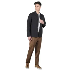 Marine Overshirt med Tekstil