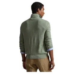 Mesh-Knit Cotton Quarter-Zip Genser