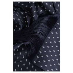 Micro Gancini Print Silk Scarf