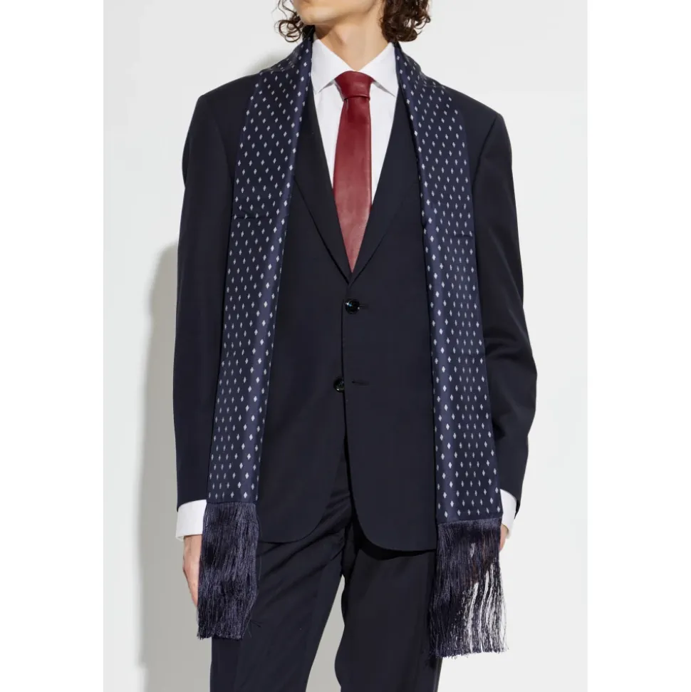 Micro Gancini Print Silk Scarf