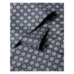 Mønstret Silke Frynser Foulard Skjerf