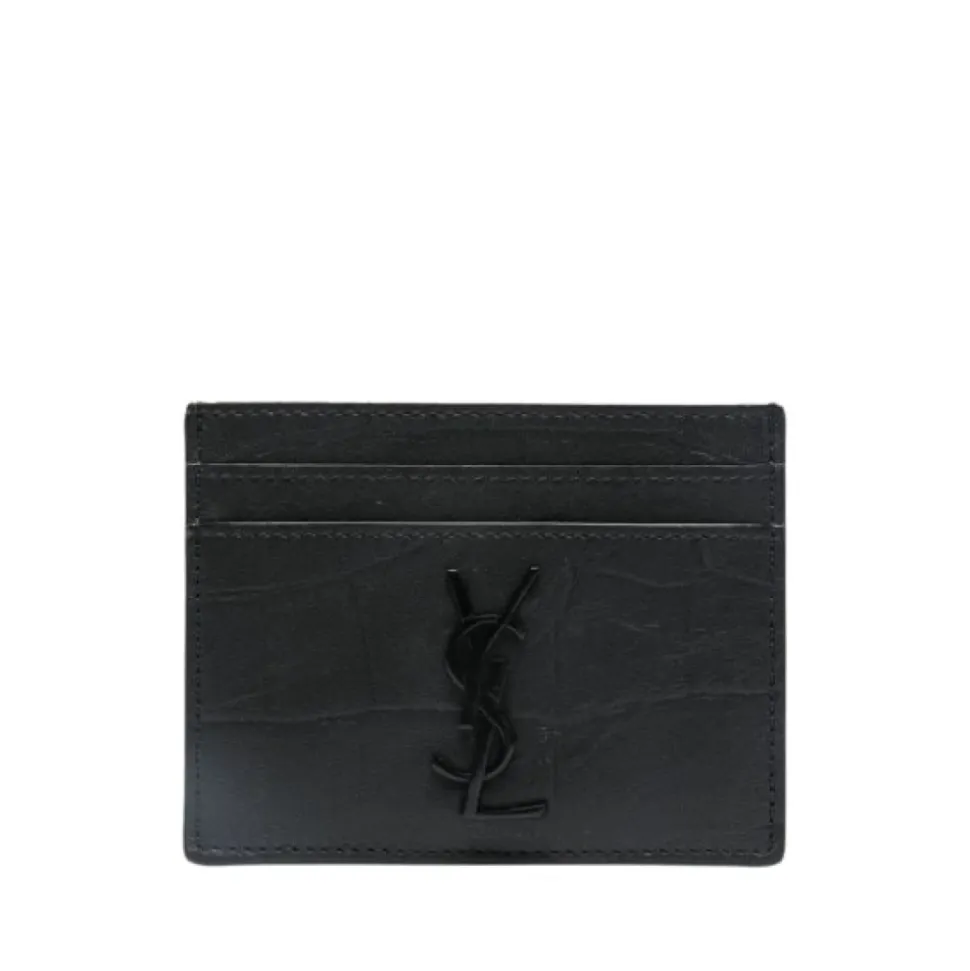 Monogram Logo Plaque Card Case Holder
