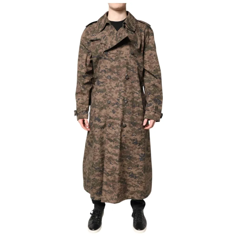Multifarget Camouflage Trenchcoat Jakke