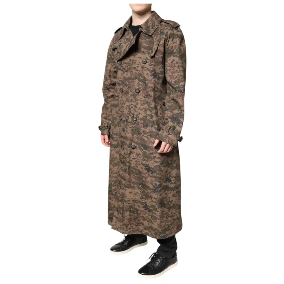 Multifarget Camouflage Trenchcoat Jakke