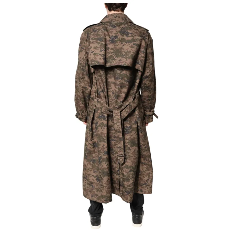 Multifarget Camouflage Trenchcoat Jakke