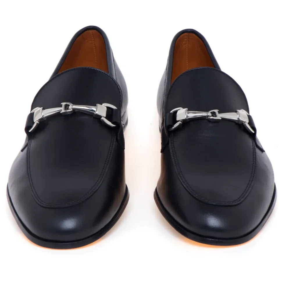 Nappa-skinn loafers med metallbit