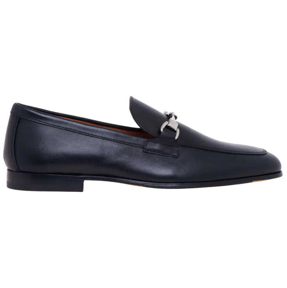 Nappa-skinn loafers med metallbit